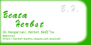 beata herbst business card